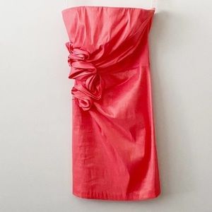 Vintage Jessica McClintock for Gunne Sax Coral Strapless Mini Dress Size S